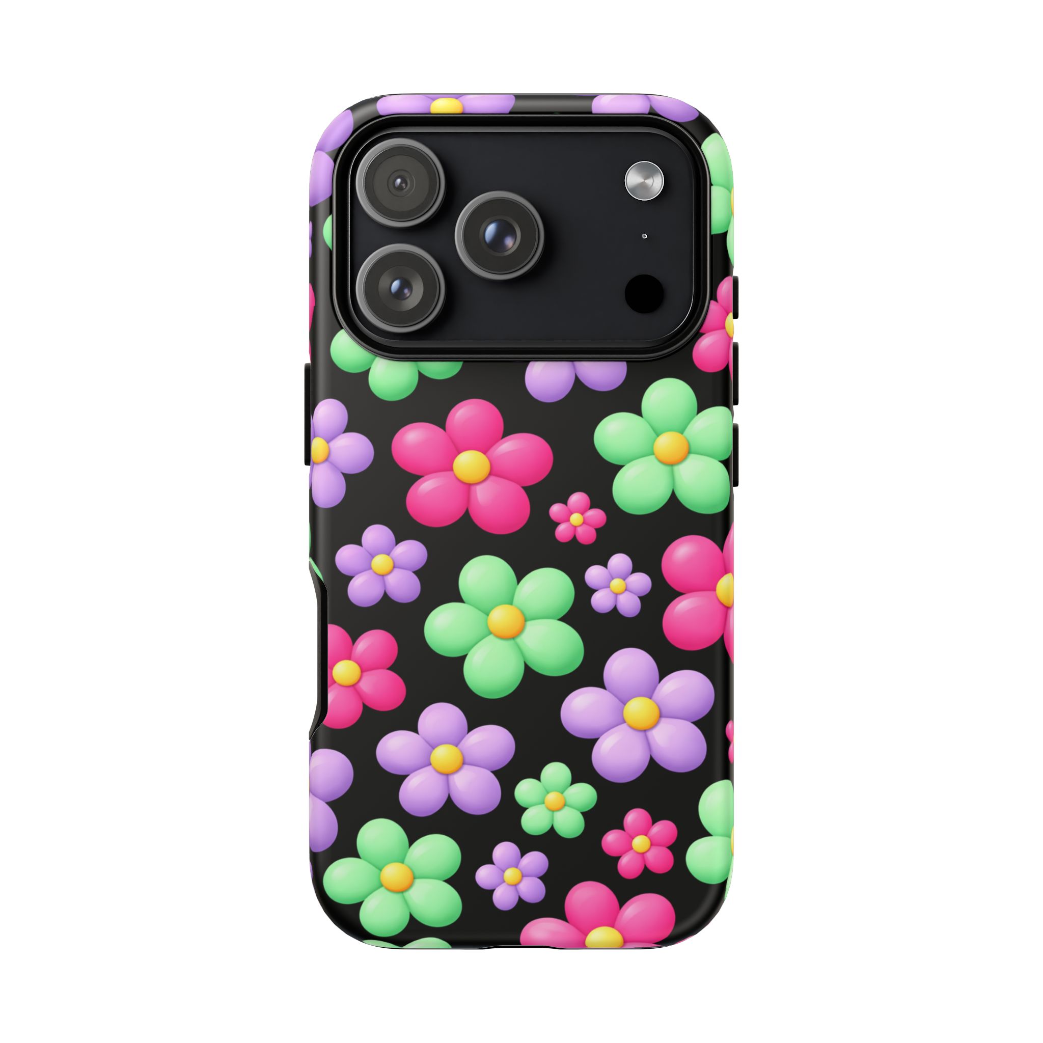 PICAPPO iPhone 17 Pro Case Flower Bubble Pattern for Smart Upgrades Daily Use Reliable Protective Upgrade