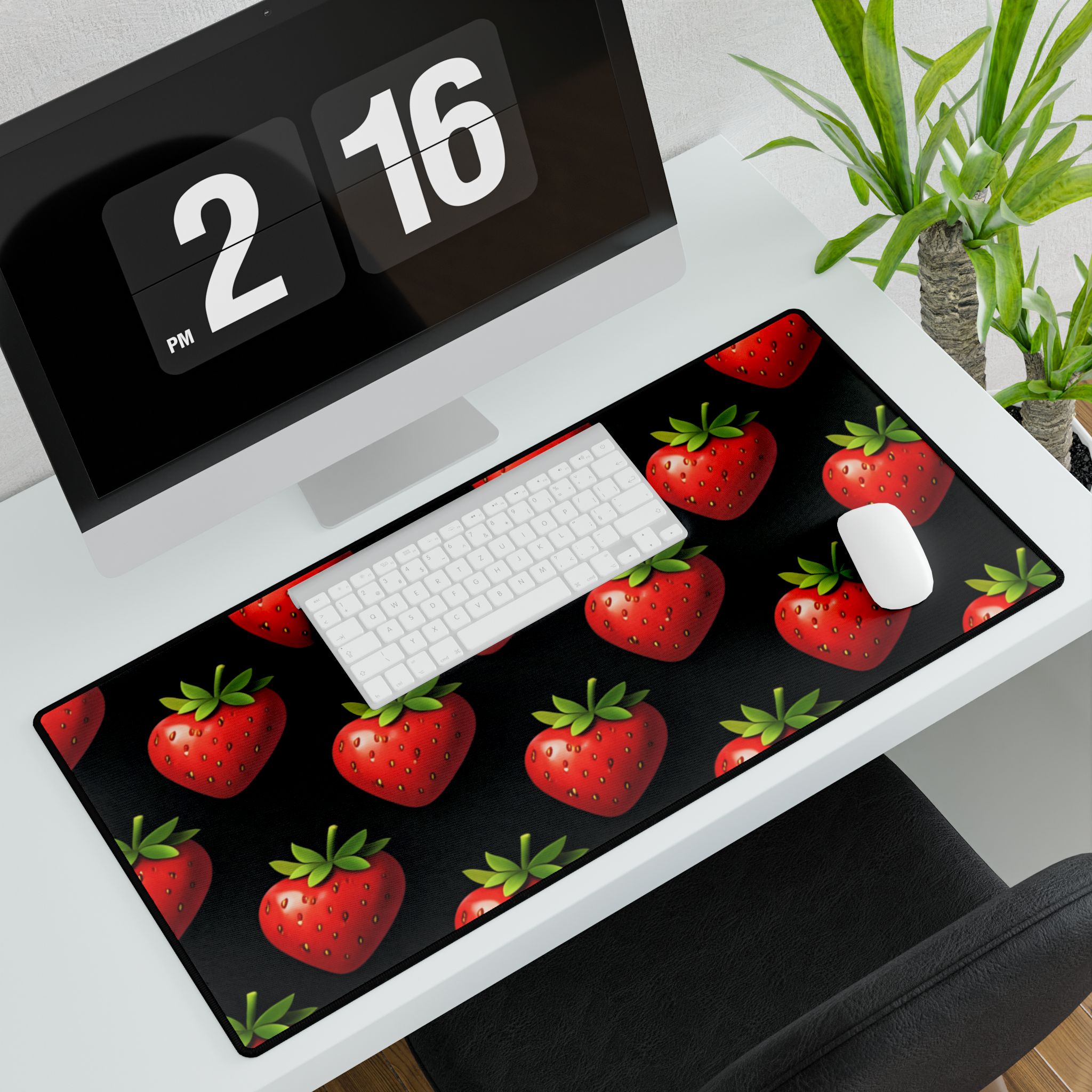 PICAPPO Desk Mat Pad Large Desk Pad Strawberry Pattern, Comfortable Study Surface for Students - Image 3