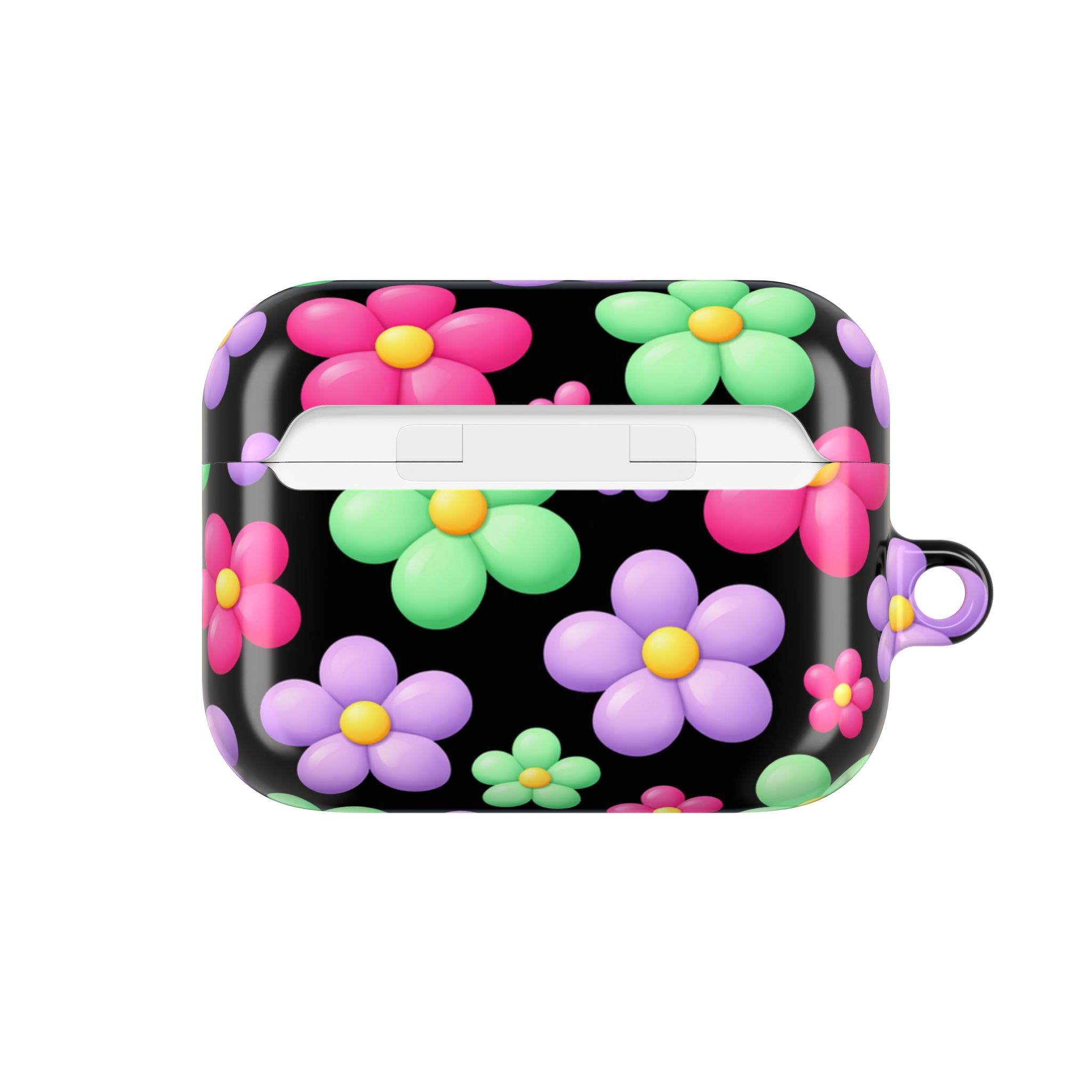 PICAPPO AirPods Pro Case Flower Bubble Pattern with Clip for Busy Routines - Image 6