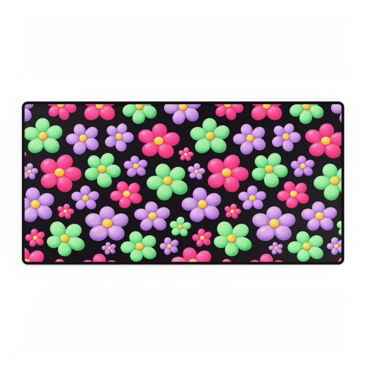 PICAPPO Desk Mat Pad Large Keyboard Desk Pad Flower Bubble Pattern for Work and Gaming, Balanced Control Surface
