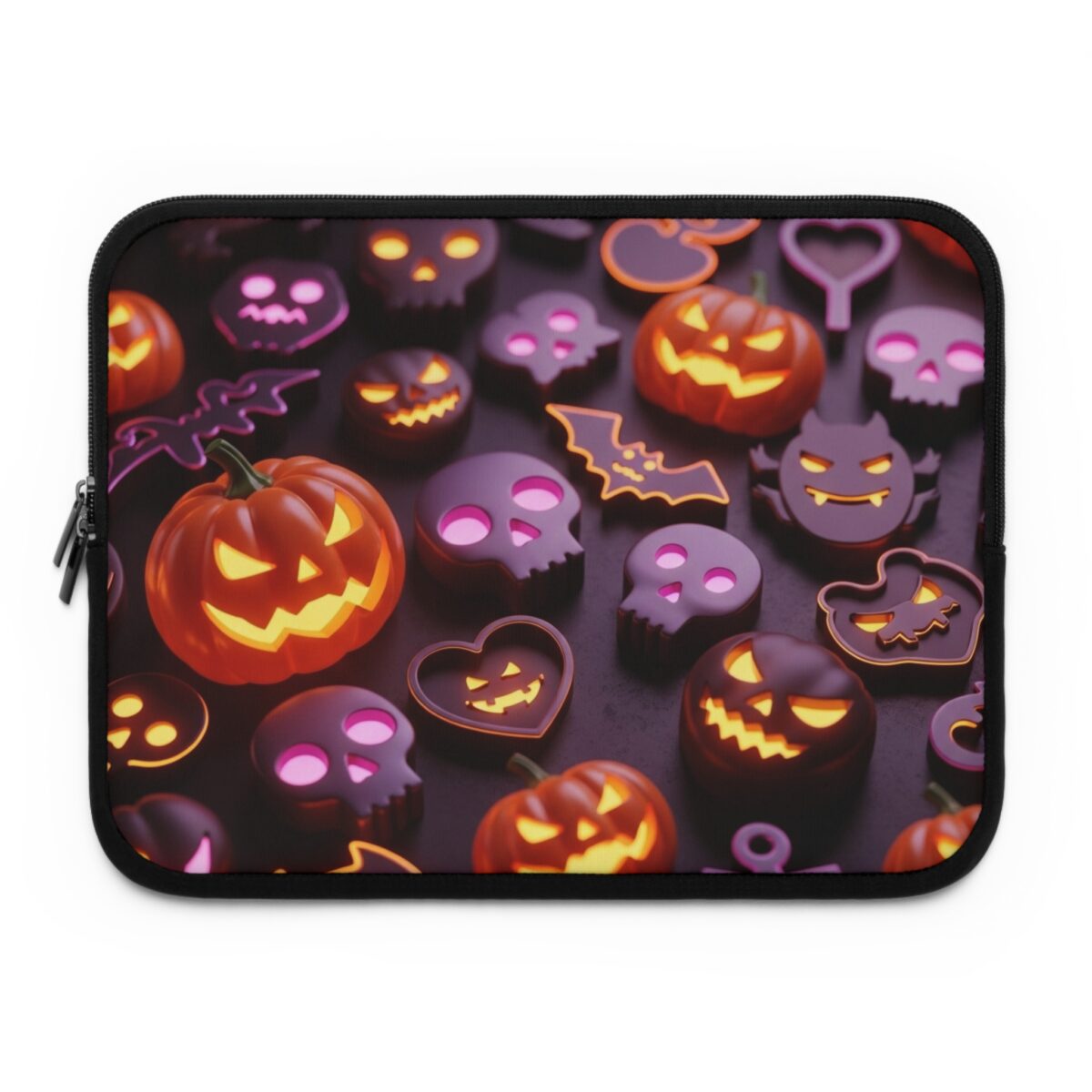 PICAPPO Halloween Pumpkin Laptop Sleeve Case for Everyday Use – Durable, Lightweight Laptop Cover Work