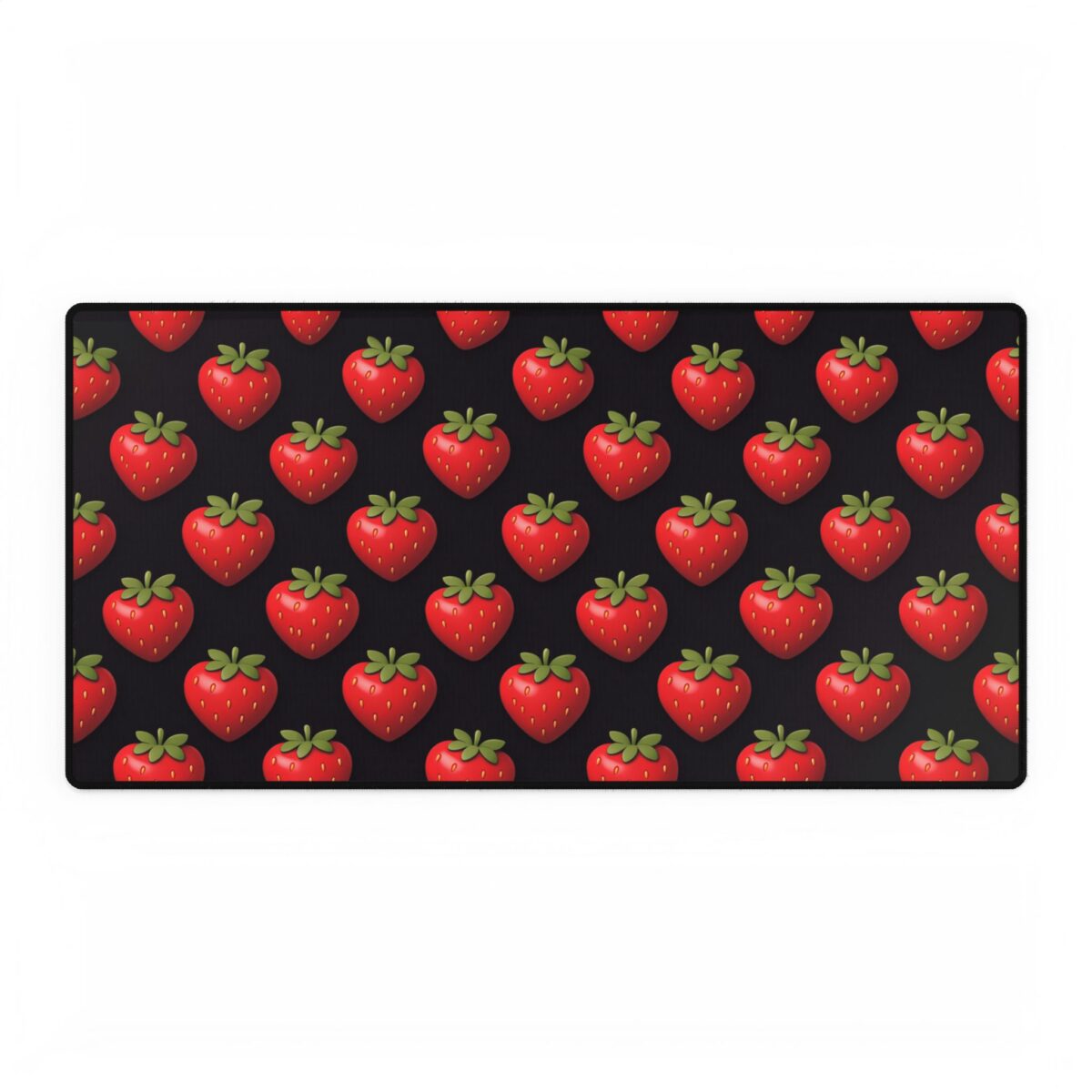 PICAPPO Desk Mat Pad Large Desk Mat Red Strawberry Motif for Office & Study Use, Reliable Everyday Desk Surface