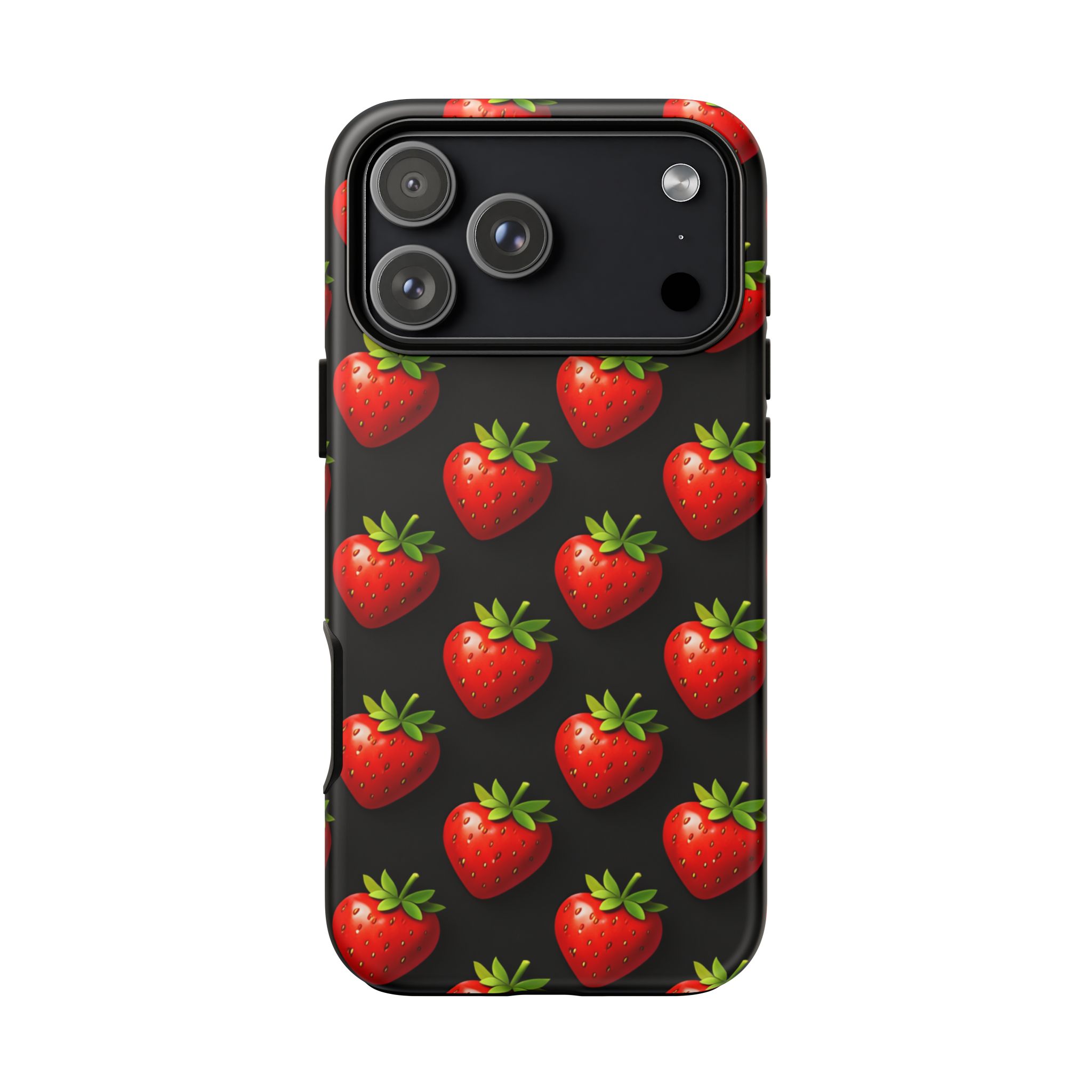 PICAPPO iPhone 17 Pro Max Case Strawberry Pattern Protective Cover