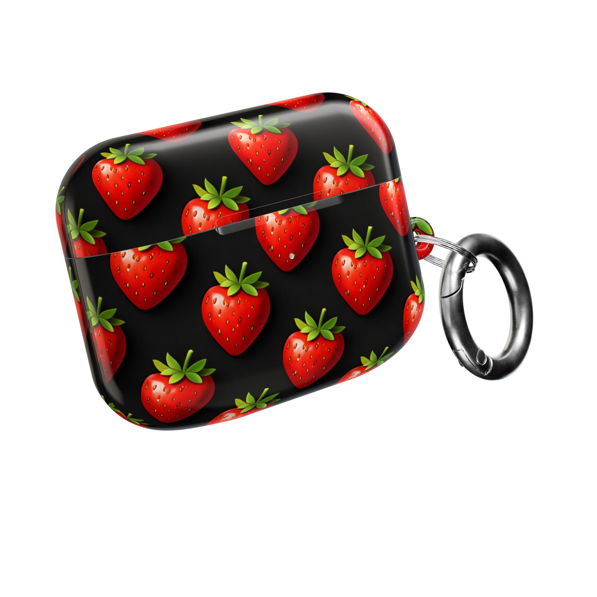 PICAPPO Lightweight Protective Shell — AirPods Pro Case in Red Strawberry Pattern - Image 3