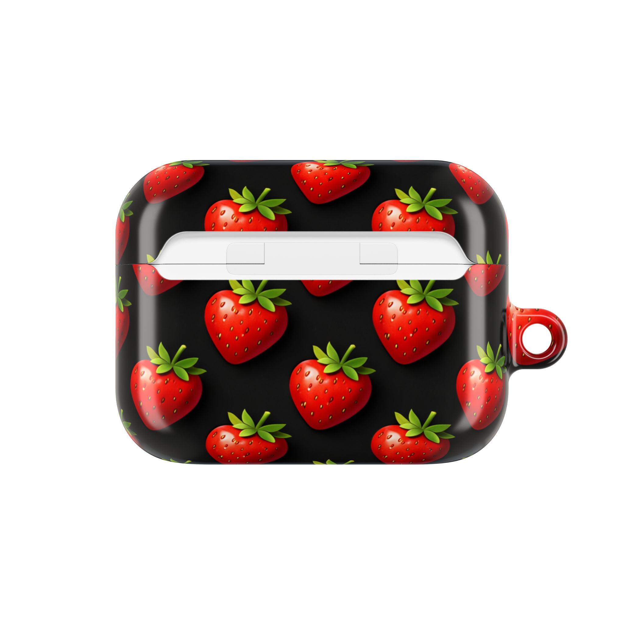 PICAPPO Lightweight Protective Shell — AirPods Pro Case in Red Strawberry Pattern - Image 6