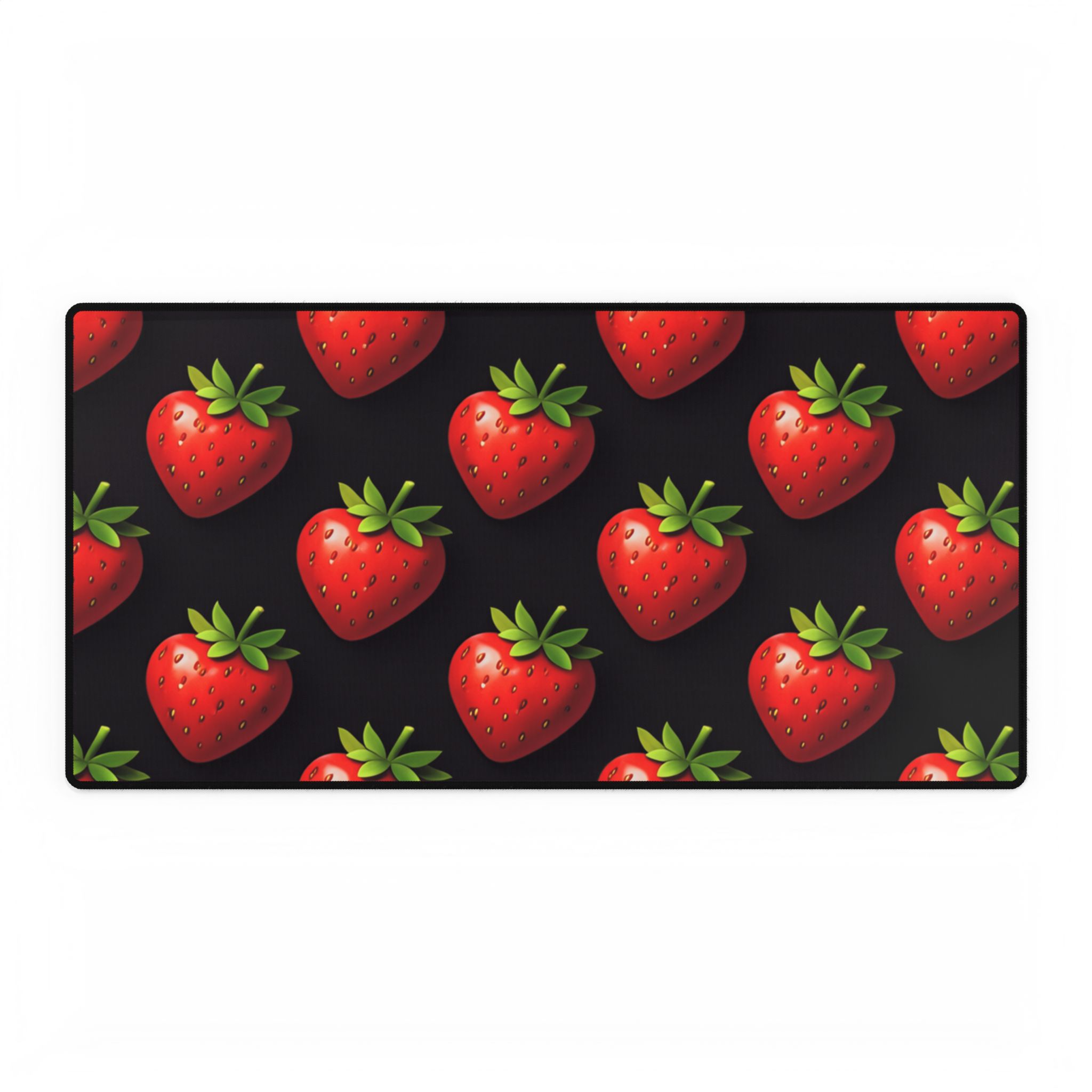 PICAPPO Desk Mat Pad Large Desk Pad Strawberry Pattern, Comfortable Study Surface for Students