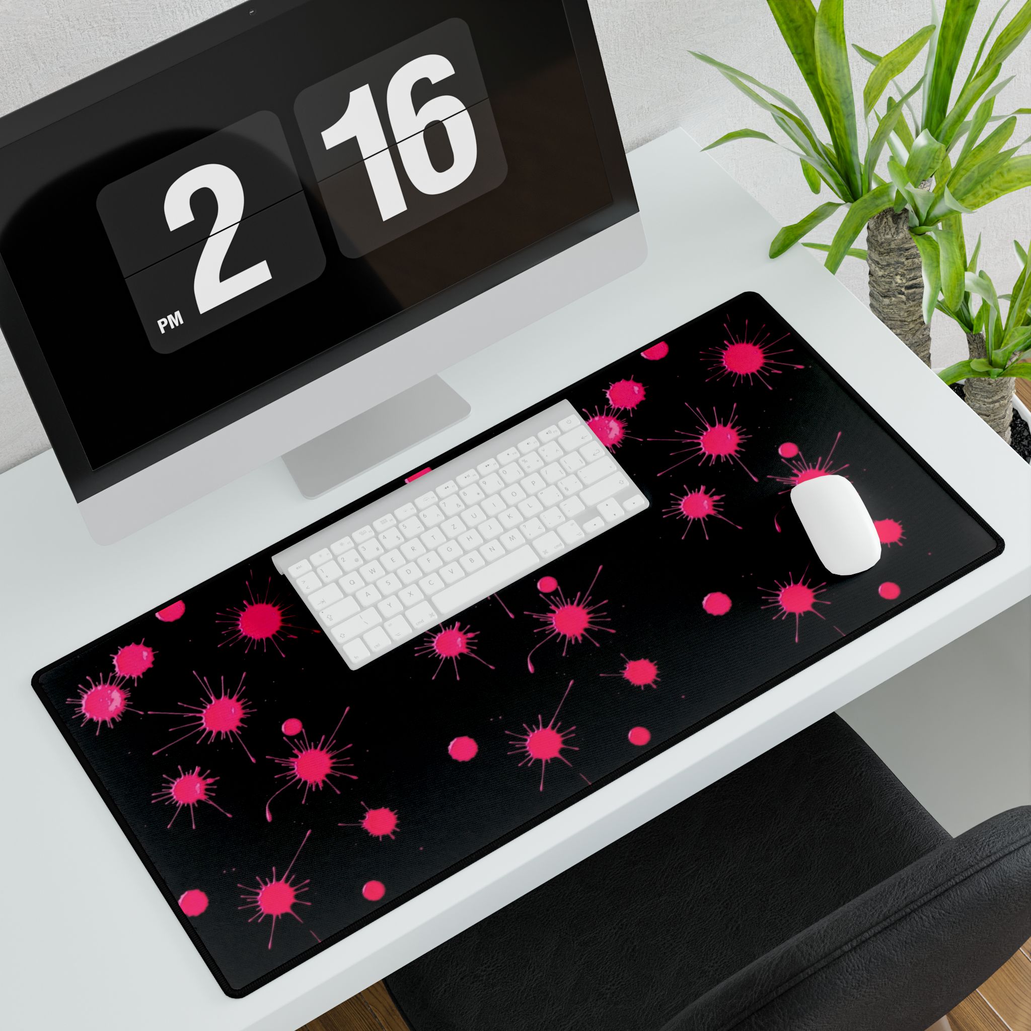 PICAPPO Pink Desk Mat Pad Large Office Desk Mat for Workstations - Image 3