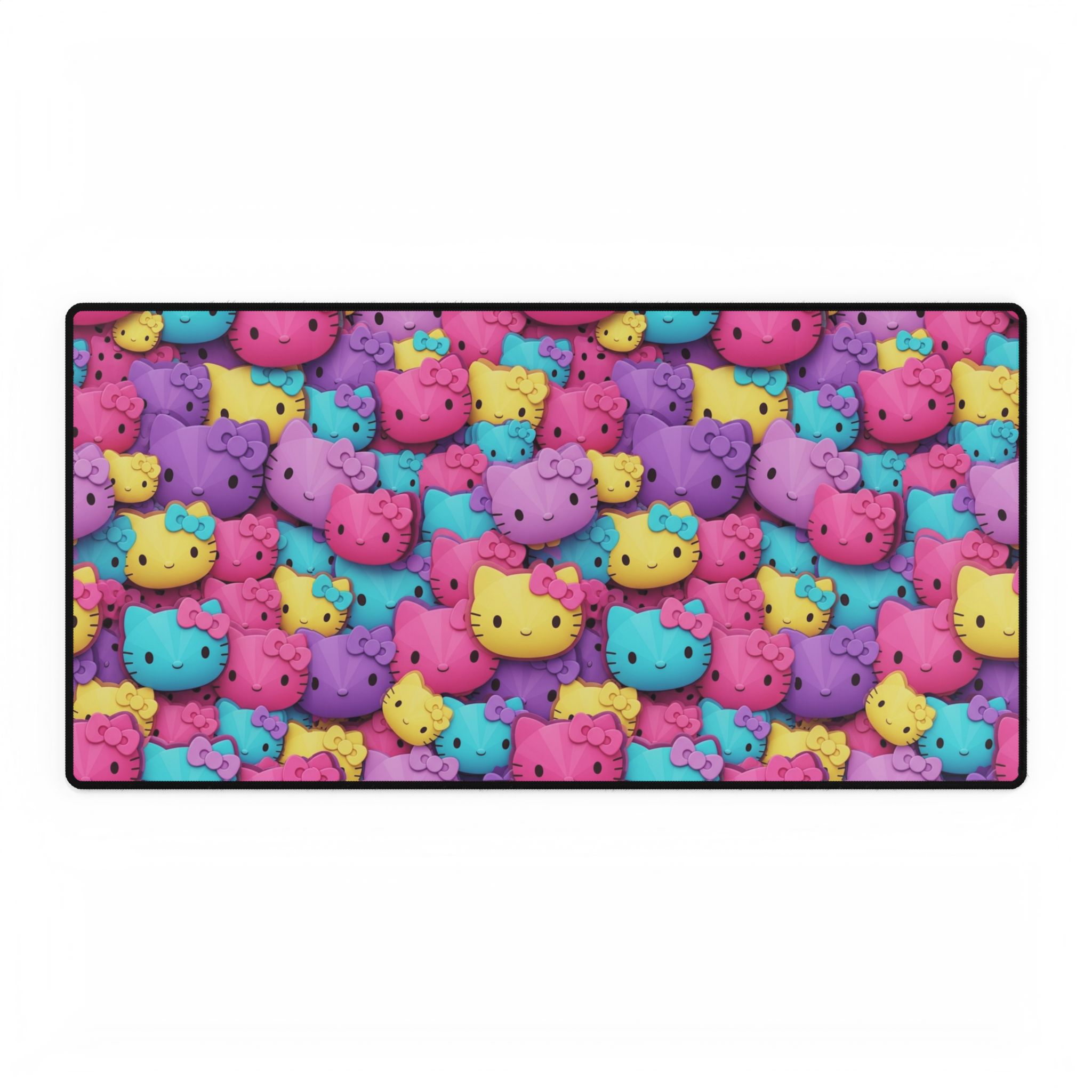 PICAPPO Pink Kawaii Cat Desk Mat Pad Large Desk Mat for Office and Study, Everyday Workspace Essential