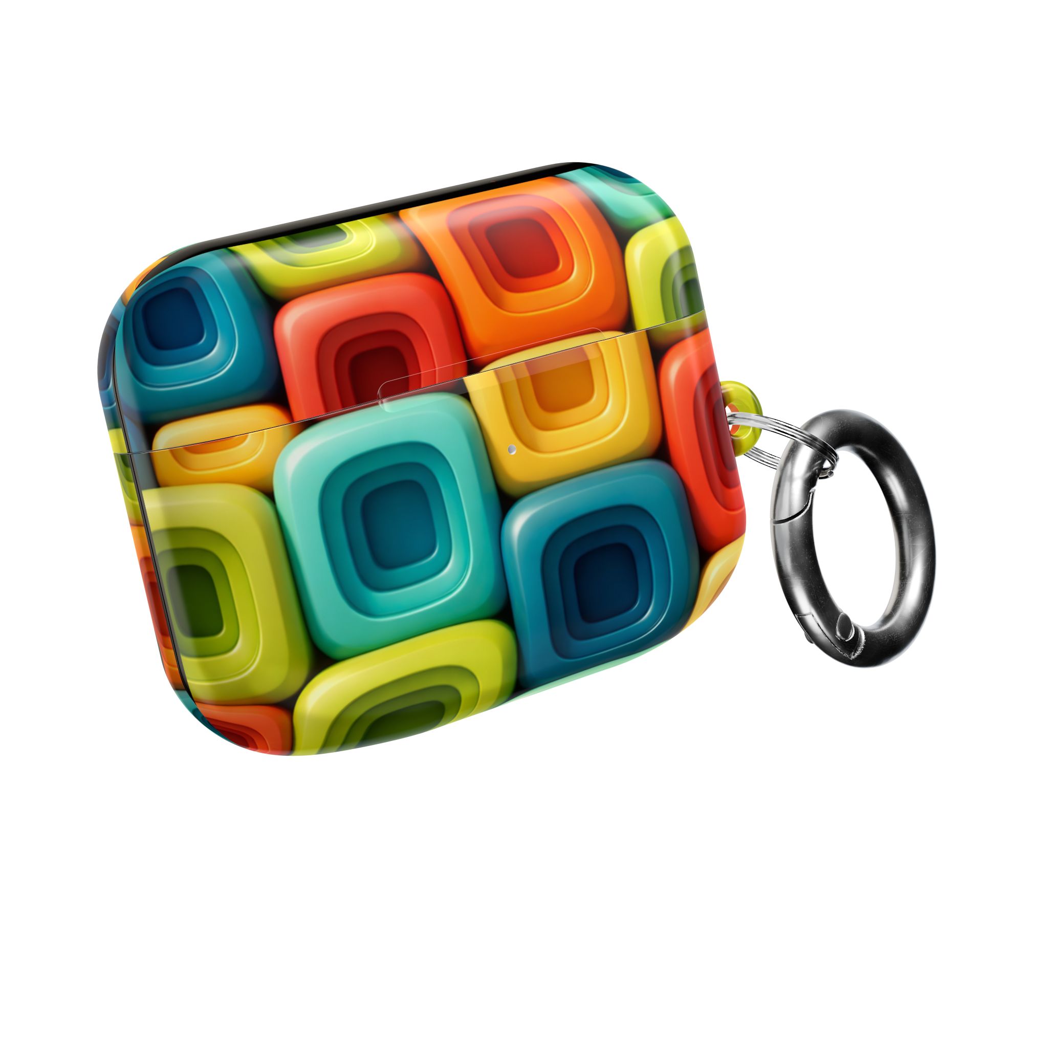 PICAPPO Colourblock Pattern AirPods Pro Case — Stylish Protection for Modern Lifestyles - Image 3