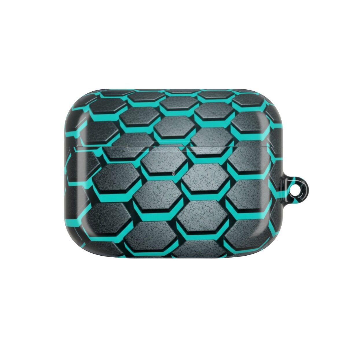 PICAPPO Teal Hexagon AirPods Pro Case — Sleek Protective Cover for Commuters and City Life