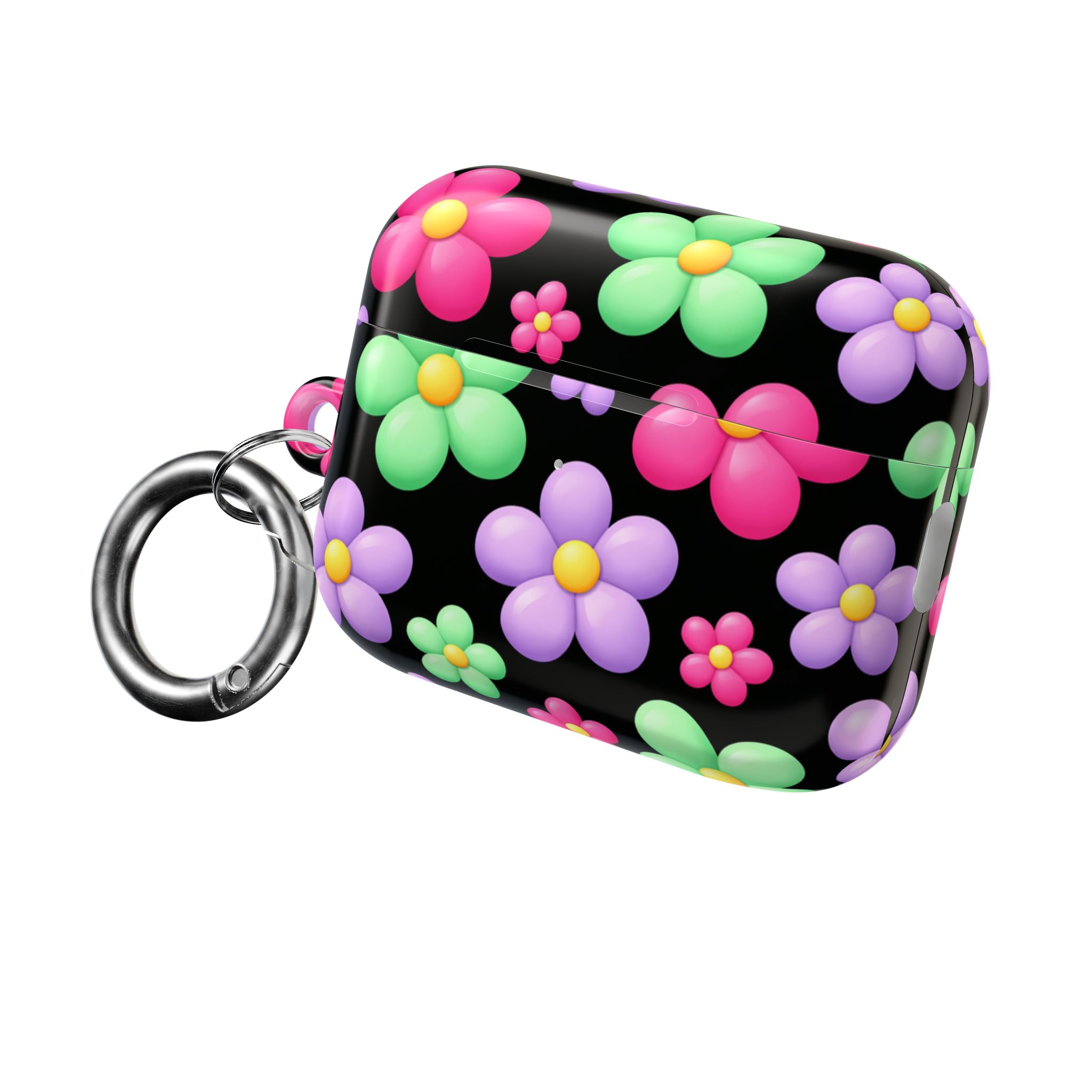 PICAPPO AirPods Pro Case Flower Bubble Pattern with Clip for Busy Routines - Image 7