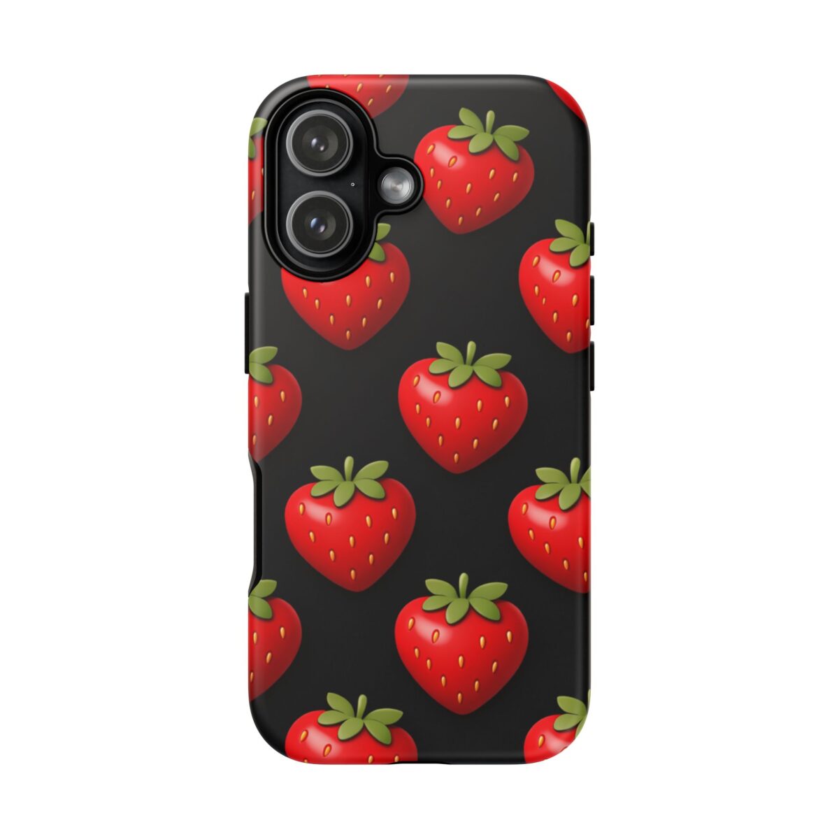 PICAPPO iPhone 17 Case Red Strawberry Pattern for Safe Device Protection
