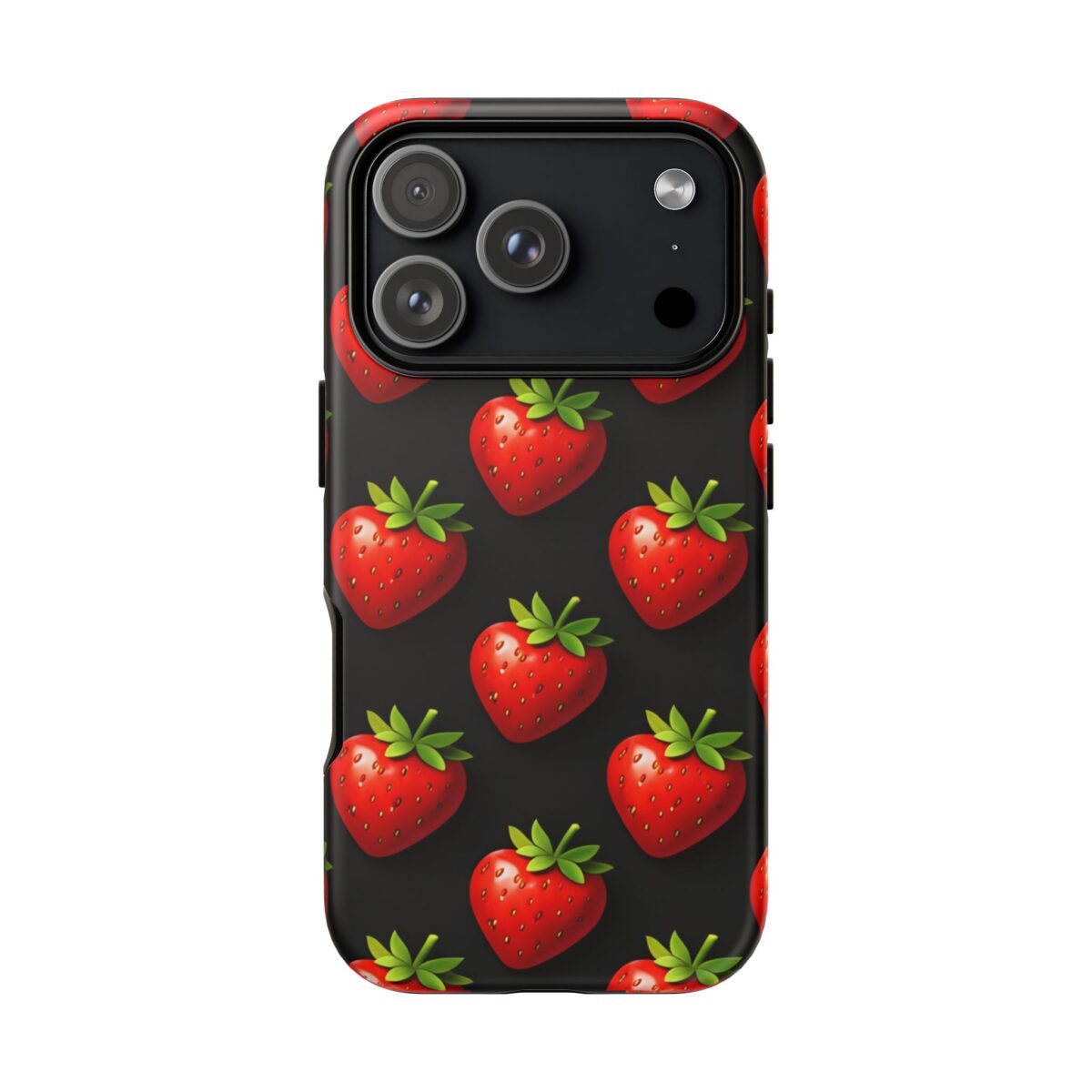 PICAPPO iPhone 17 Pro Case Strawberry Pattern Daily Use Protective Cover
