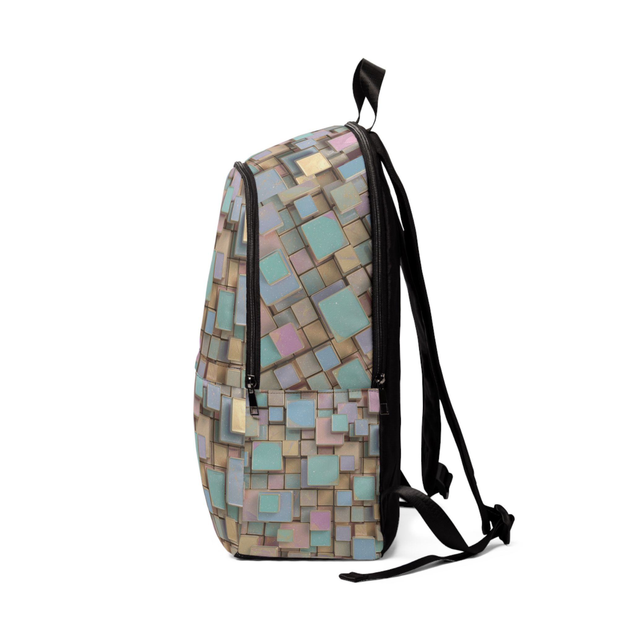 PICAPPO Laptop Travel Backpack for School, Pastel Cube Premium Student Backpack, Lightweight, Protective Bag - Image 3