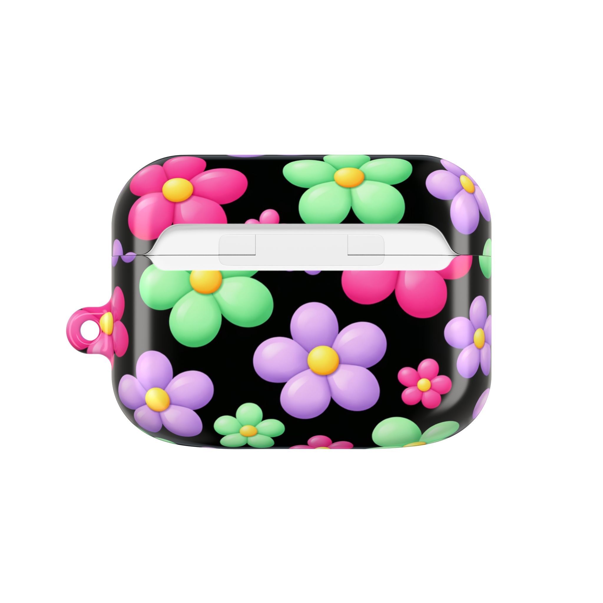 PICAPPO AirPods Pro Case Flower Bubble Pattern with Clip for Busy Routines - Image 2