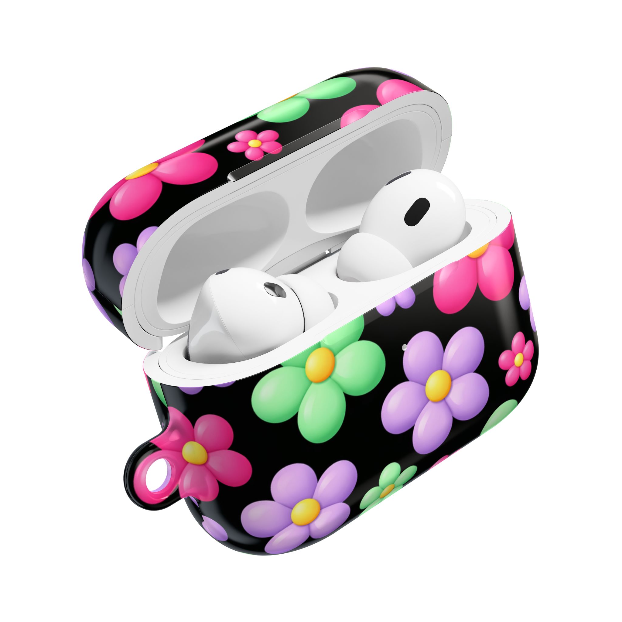 PICAPPO AirPods Pro Case Flower Bubble Pattern with Clip for Busy Routines - Image 8