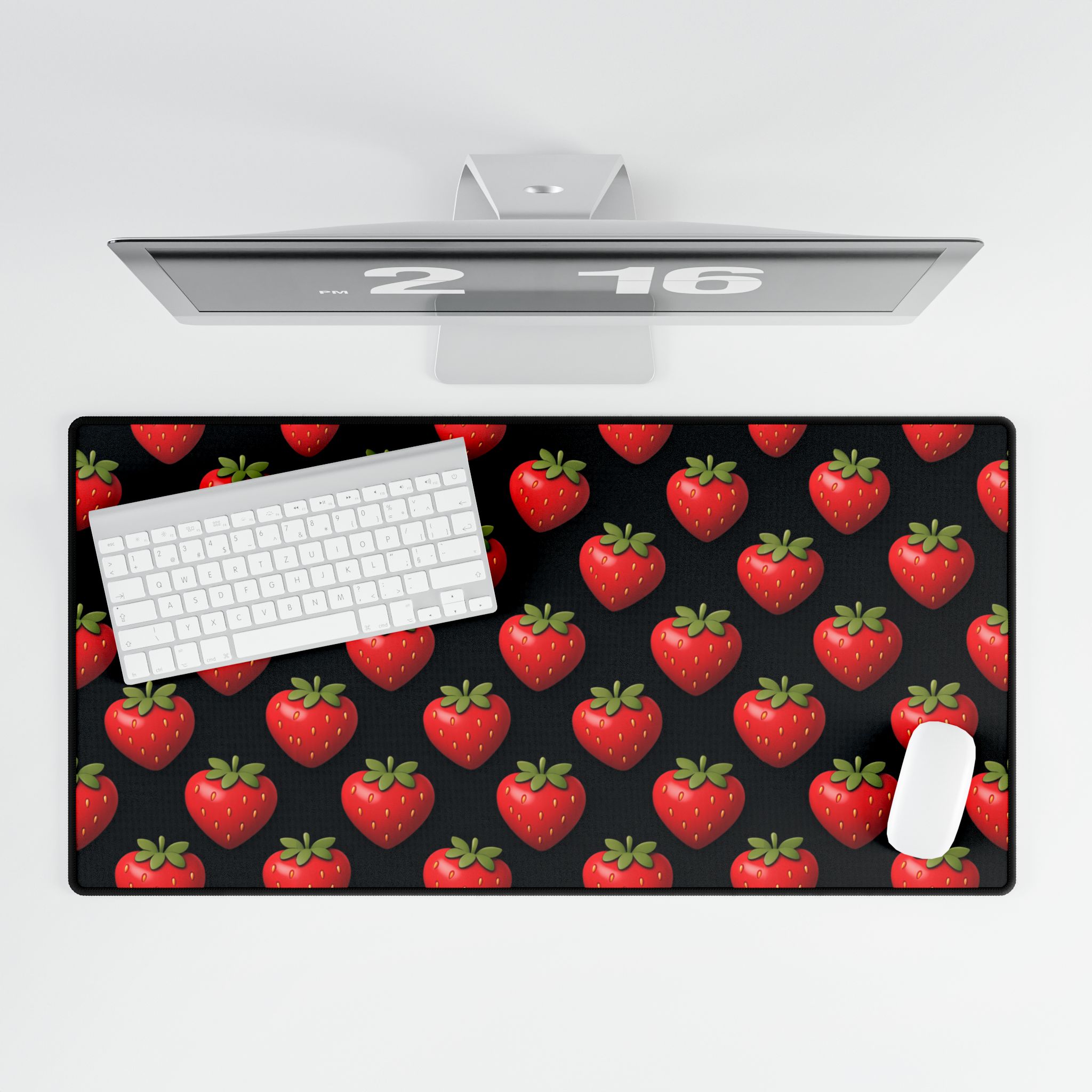 PICAPPO Desk Mat Pad Large Desk Mat Red Strawberry Motif for Office & Study Use, Reliable Everyday Desk Surface - Image 4