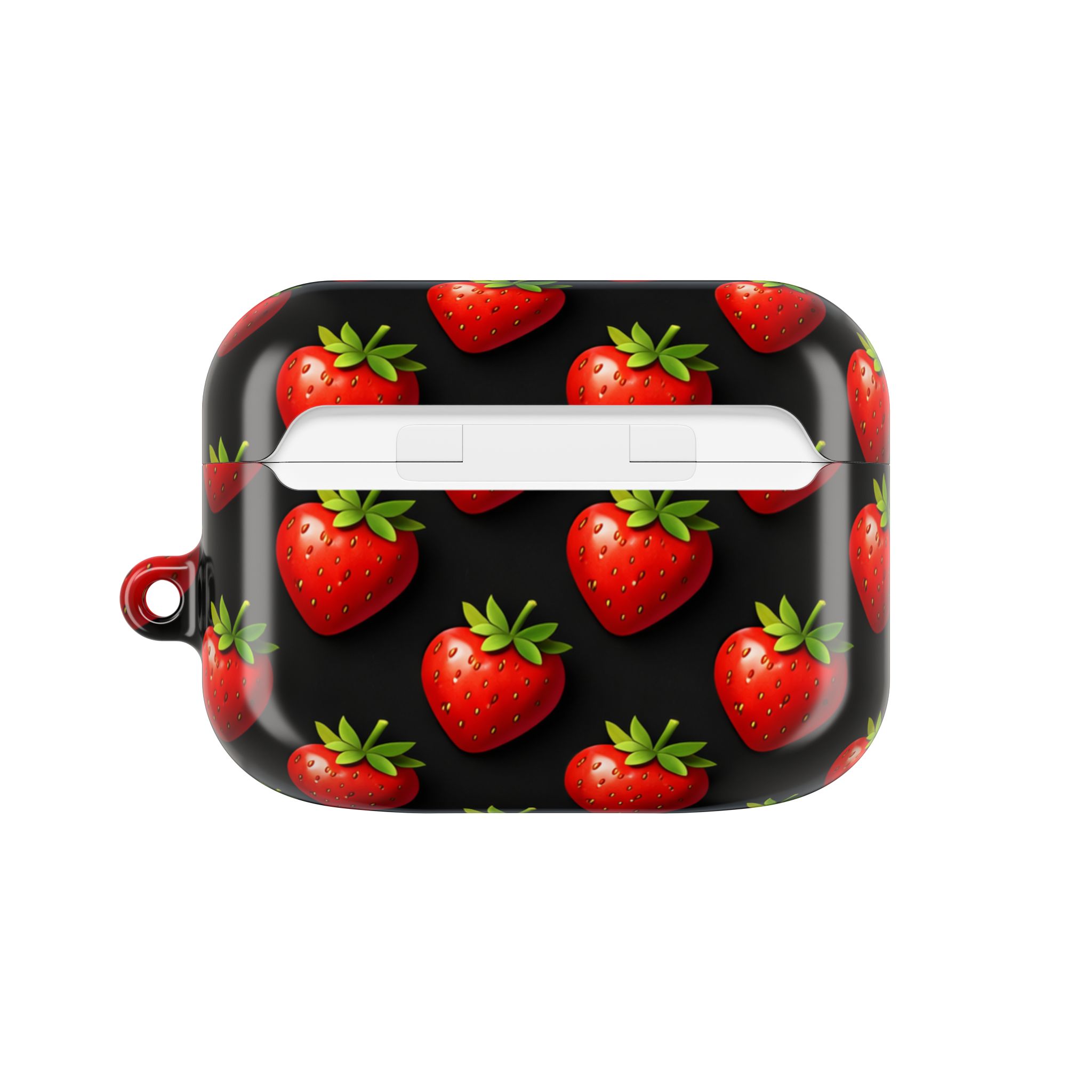 PICAPPO Lightweight Protective Shell — AirPods Pro Case in Red Strawberry Pattern - Image 2