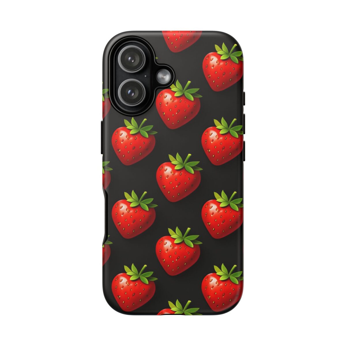 PICAPPO iPhone 17 Case for Strawberry Pattern Daily Use Protective Cover