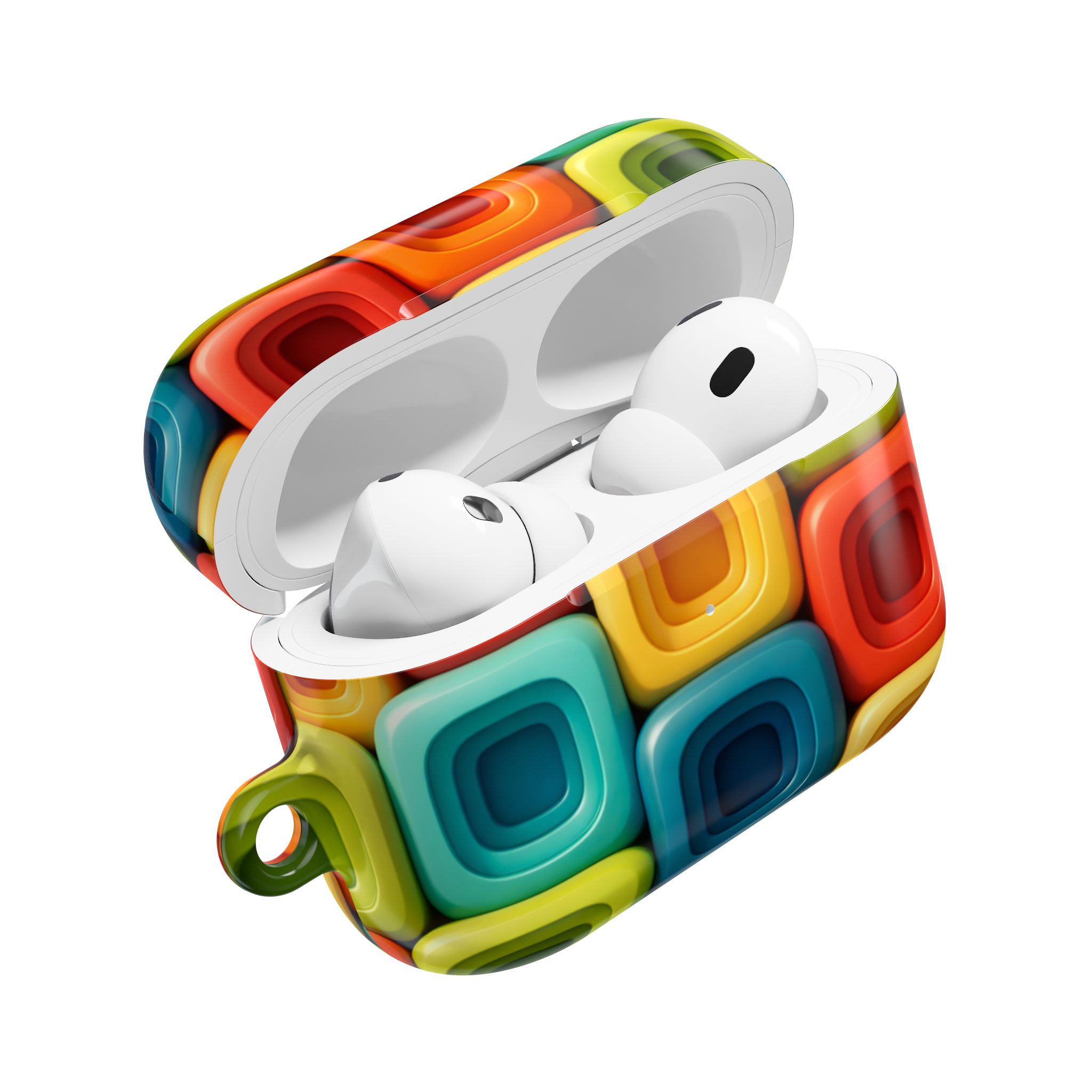 PICAPPO Colourblock Pattern AirPods Pro Case — Stylish Protection for Modern Lifestyles - Image 8