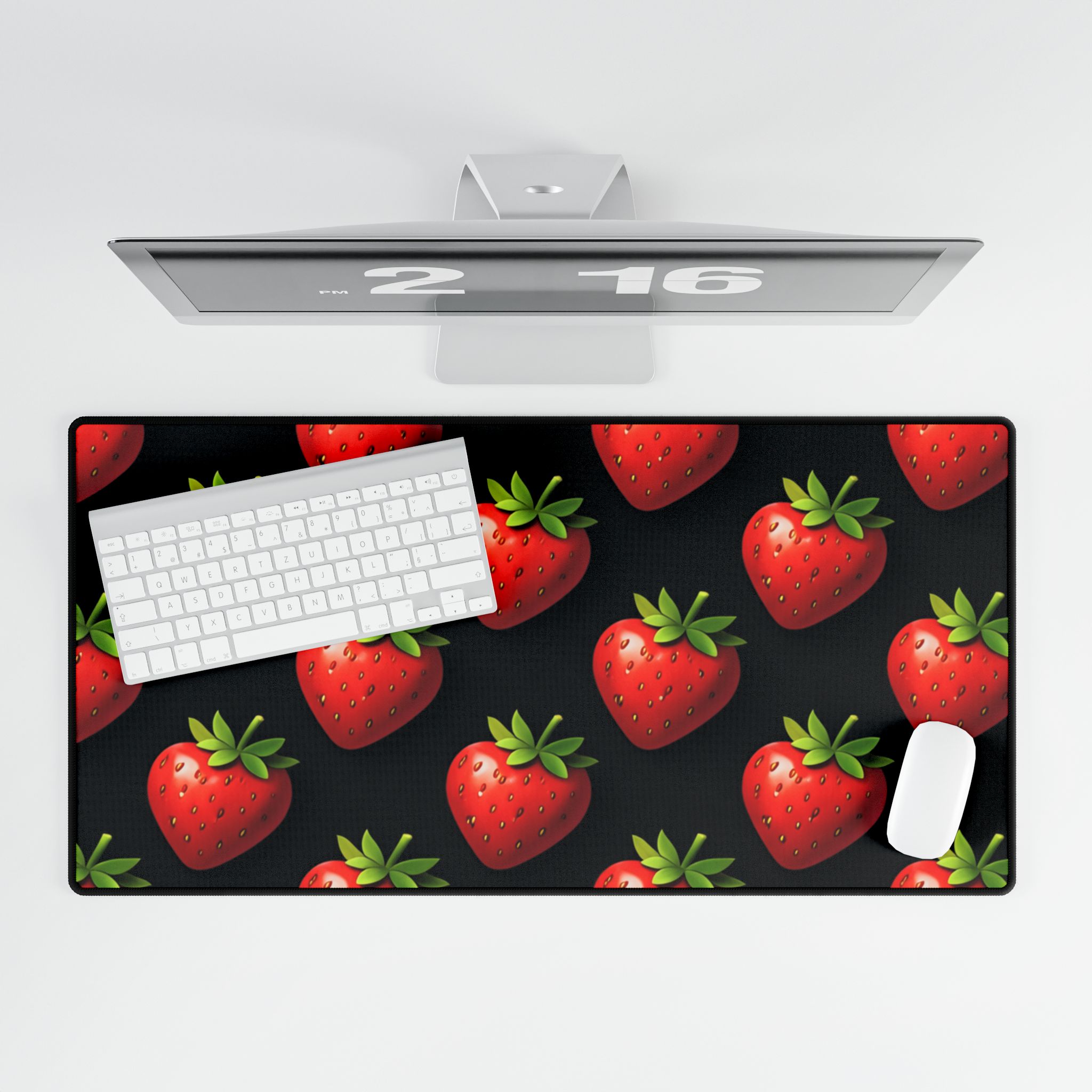 PICAPPO Desk Mat Pad Large Desk Pad Strawberry Pattern, Comfortable Study Surface for Students - Image 4