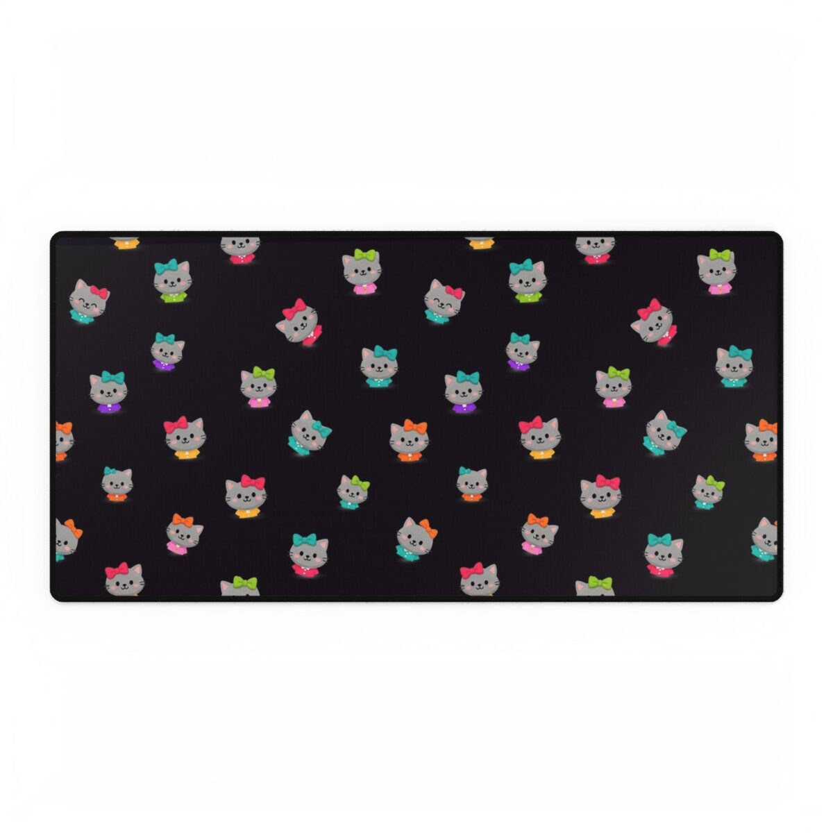 PICAPPO Pink Kawaii Kitty Desk Mat Pad Large Keyboard Desk Pad for Work and Gaming