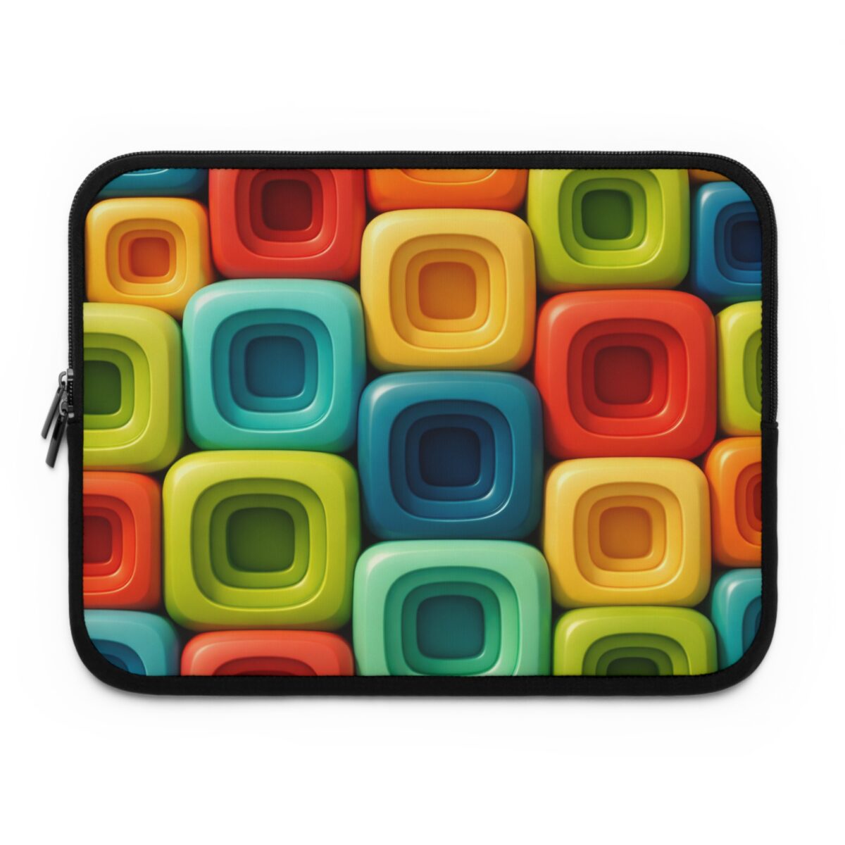PICAPPO  Laptop Sleeve Case – Colorful 3D Block Protective Laptop Cover for Students